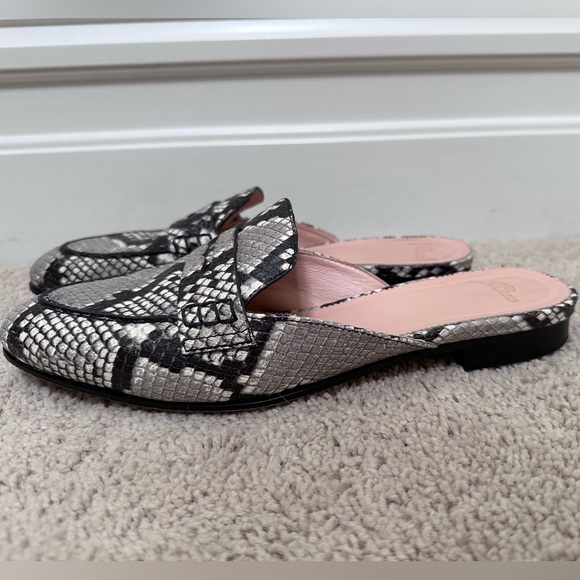 J Crew Penny Loafer Mules in Snake 9.5 - Picture 2 of 3